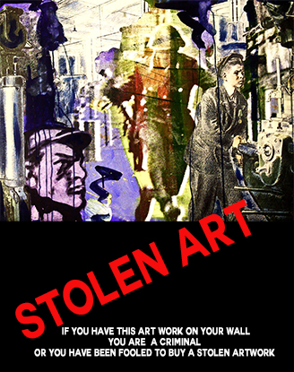 STOLEN BERLIN WALL ART IN BERLIN 